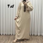 پیراهن کفتان گلدوزی کد 1516 - تصویر 3