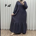پیراهن گلریز چین‌دار آیدایی پاموق کد 1522 - تصویر 4