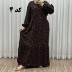 پیراهن گلریز چین‌دار آیدایی پاموق کد 1522 - تصویر 9