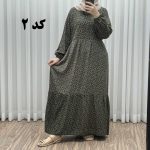 پیراهن گلریز چین‌دار آیدایی پاموق کد 1522 - تصویر 6