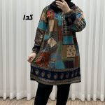 تونیک سایز بزرگ وارداتی طرح چهل تیکه کد 1612