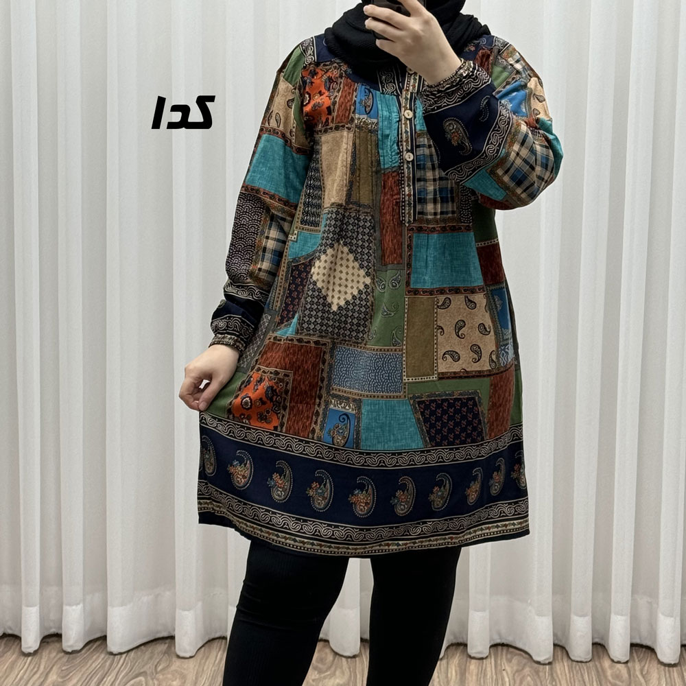 IMG_8782 تونیک سایز بزرگ وارداتی طرح چهل تیکه کد 1612 - تصویر 1