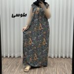 پیراهن آستین حلقه مدل ترمه جدید کد 1614 - تصویر 5