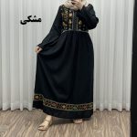 پیراهن نخی هندی مدل سلن گلدوزی 1629
