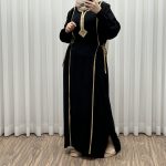 پیراهن مشکی گلدوزی یال کد 1635