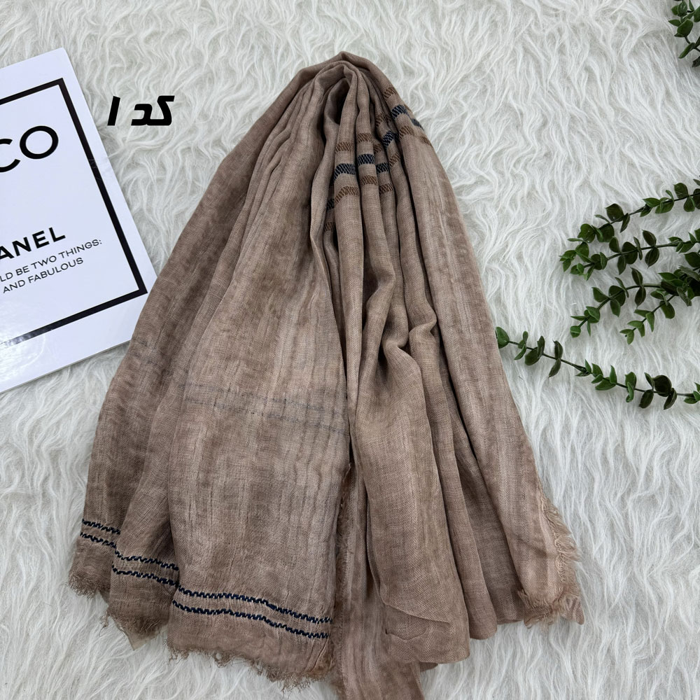 1 شال وارداتی لینن دورریش کد 1809 - تصویر 1
