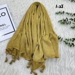 شال وارداتی سنگشور کنفی منگوله کد 1812 - تصویر 3