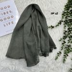 شال وارداتی حریر ساده منگوله دار کد 1799 - تصویر 10