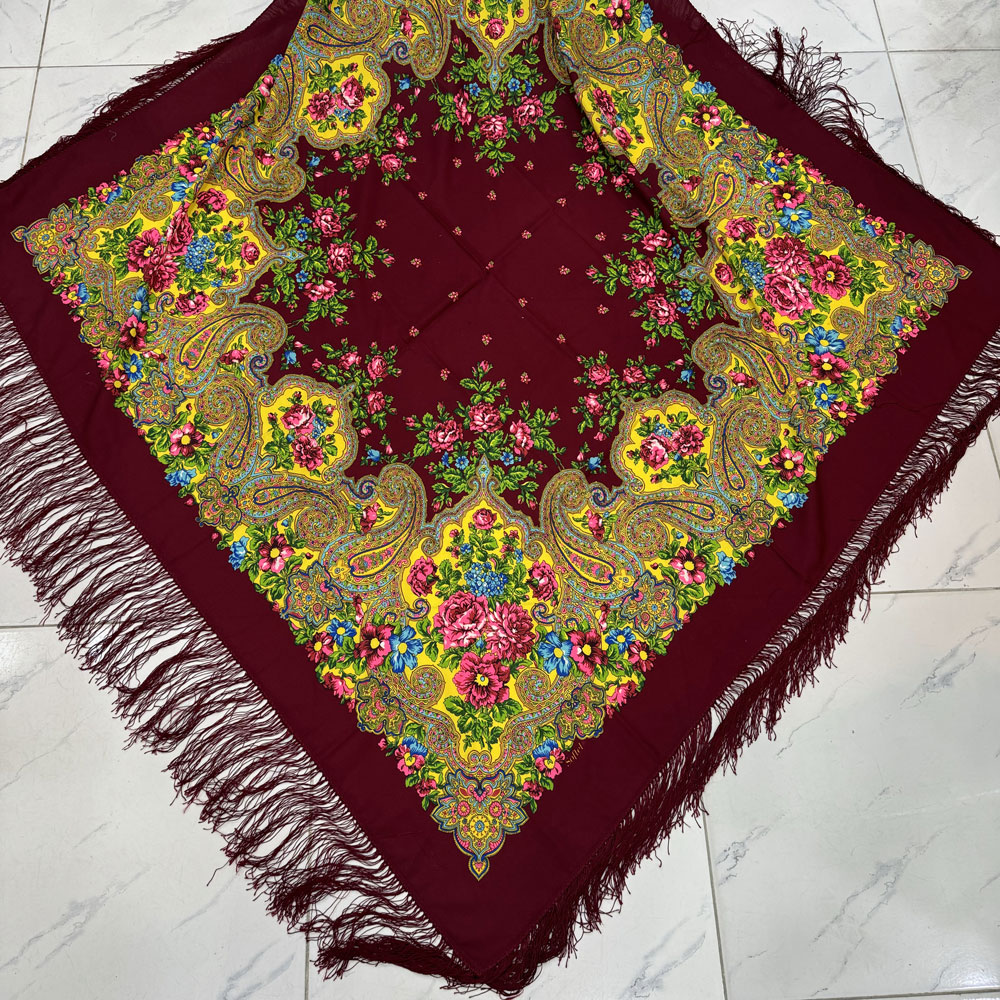 1657 روسری ترکمن نخی ترک مدل شاهصنم کد 1657 - تصویر 1