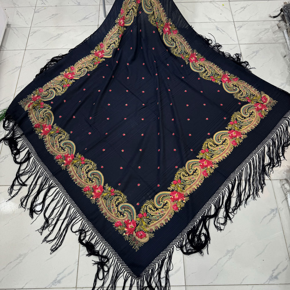 1668 روسری ترکمن نخ ترک کد 1668 - تصویر 1