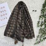 شال نخی قهوه‌ای کد 1728