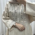 پیراهن گلدوزی مایا لینن کد 1745 - Image 9