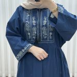 پیراهن گلدوزی مایا لینن کد 1745 - Image 8