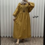 پیراهن گلدوزی مایا لینن کد 1745 - Image 6