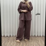 ست بلوز شلوار گلدوزی مدل آلنای کد 1639 - تصویر 9