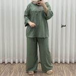 ست بلوز شلوار گلدوزی مدل آلنای کد 1639 - تصویر 8