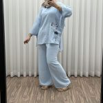 ست بلوز شلوار بادکنکی جدید کد 1640 - تصویر 6