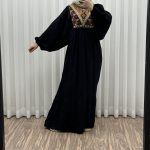 پیراهن نخی گلدوزی مدل شارلوت آستین کیمونو کد 1643 - تصویر 4
