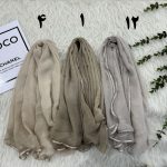 شال حریر شیشه‌ای دورگان کد 1683 - تصویر 3