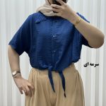 شومیز گره‌ای جنس بابوس کد 1734 - تصویر 3