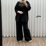 ست بلوز شلوار گلدوزی مدل آلنای کد 1639