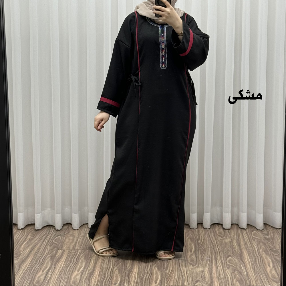 مشکی پیراهن گلدوزی یال صوفیا کد 1645 - تصویر 1