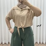 شومیز گره‌ای جنس بابوس کد 1734 - تصویر 7