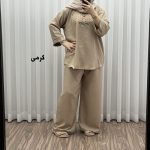 ست بلوز شلوار گلدوزی مدل آلنای کد 1639 - تصویر 3