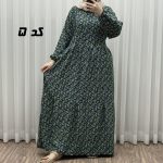 پیراهن بلند زنانه پفکی مدل پاموق کد 1760 - تصویر 3