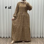 پیراهن بلند زنانه پفکی مدل پاموق کد 1760 - تصویر 2