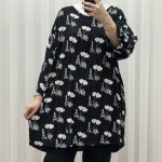 تونیک نخی سایز بزرگ مدل ایفل کد 1821