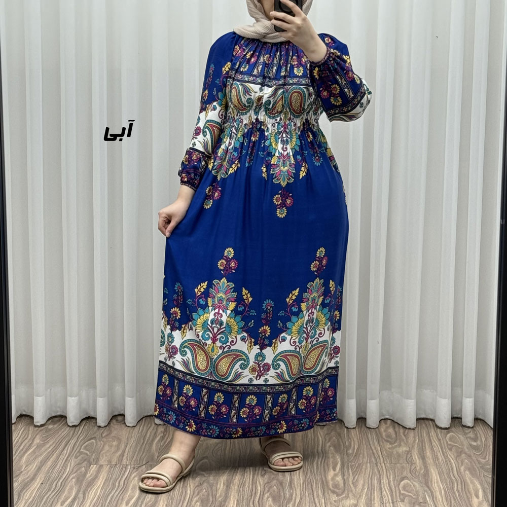 آبی ساحلی حاشیه دار مدل ورشو کد 1758 - تصویر 1