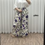 دامن شلواری لنین برگ کد P1793