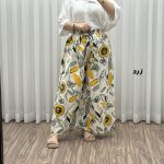 دامن شلواری لنین برگ کد P1793 - تصویر 2