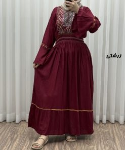 پیراهن گلدوزی وارداتی مدل نازی کد 1778