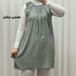 سارافون کوتاه ساده قواره دار کد 1762 - Image 5