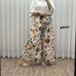 دامن شلواری لنین برگ کد P1793 - تصویر 4