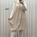 سارافون کوتاه ساده قواره دار کد 1762 - Image 4