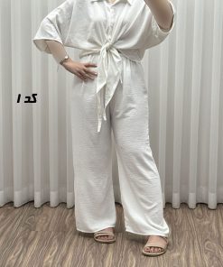 ست شومیز گره ای و شلوار کد S1845
