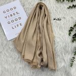 شال ساده برشکا دور دانتل کد 1850 - تصویر 4