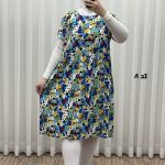 پیراهن کوتاه 2 چین پارچه خارجی کد 1838 - تصویر 3