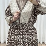 پیراهن فلور بوگاتی چپ و راستی مدل جاجیم کد 1843 - تصویر 4