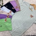 تیشرت نخ پنبه گلدوزی وارداتی کد 1862