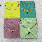 تیشرت نخ پنبه گلدوزی وارداتی کد 1871 - تصویر 3