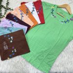 تیشرت نخ پنبه گلدوزی وارداتی کد 1863