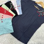تیشرت نخ پنبه گلدوزی وارداتی کد 1860