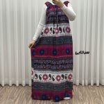 پیراهن ماکسی آستین حلقه ترمه کد A1945 - Image 2