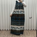 پیراهن ماکسی آستین حلقه ترمه کد A1945 - Image 3