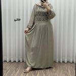 پیراهن نخی مدل الهه H1865 - تصویر 4