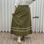 دامن لنین نچرال گلدوزی Z1929 - تصویر 6